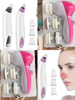 SUPER PROMO- SUPER COMBO FACIAL- CEPILLO 5 EN 1 + EXTRACTOR DE PUNTOS NEGROS