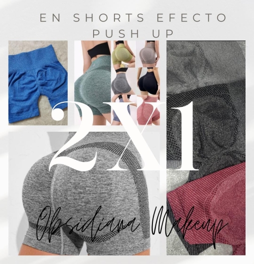 2X1- SHORT DEPORITVO - LEVANTA GLUTEOS - EFECTO PUSH UP -  SHORT SEAMLESS