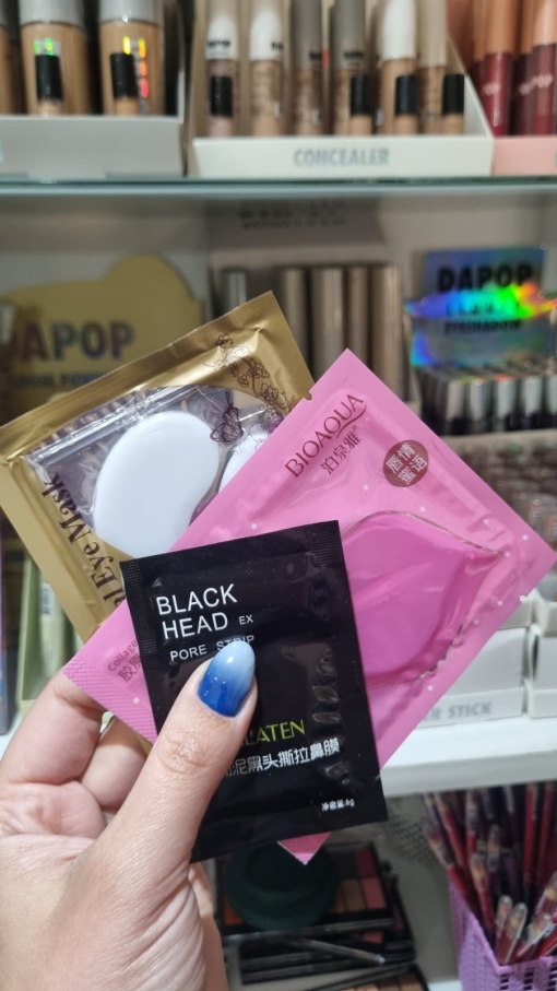 PACK X 3 MASCARILLAS - PARCHE DE LABIOS - PARCHES DE OJOS - BLACK MASK
