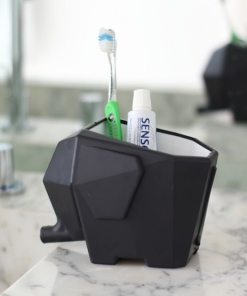 ELEFANTE ESCURRIDOR DE CUBIERTOS LINEA NEGRO Y GRIS