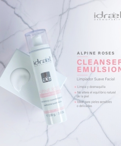 ALPINE ROSES CLEANSER EMULSION -EMULSION DE LIMPIEZA SUAVE FACIAL- BY IDRAET
