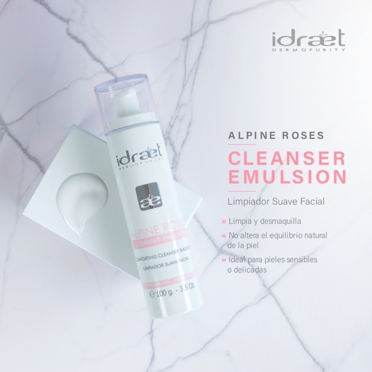 ALPINE ROSES CLEANSER EMULSION EMULSION DE LIMPIEZA SUAVE FACIAL BY