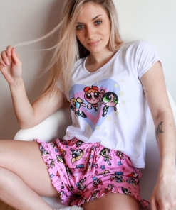Alternative view of PIJAMAS CORTOS - LAS CHICAS SUPER PODEROSAS + MEDIAS + CARTUCHERA