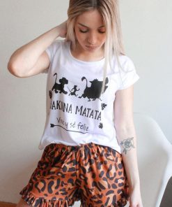 REMERA SUELTA- PIJAMAS CORTOS - HAKUNA MATATA