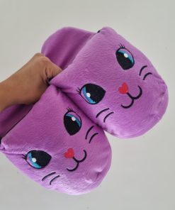 PANTUFLAS GATITO VIOLETA