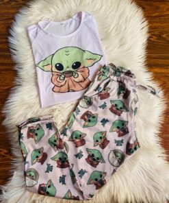 BABY YODA- PIJAMAS LARGOS MANGAS CORTAS