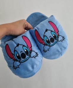 PANTUFLAS STITCH CELESTE