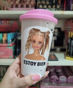 VASO TERMICO BARBIE  CON TAPA- VASOS