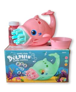 PISTOLA DE BURBUJAS - DELFIN - ROSA O VERDE AGUA - BURBUJERO