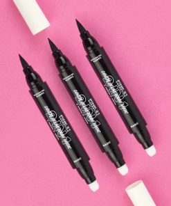 2X1 - DELINEADOR WATERPROOF EN FIBRA 2 EN 1 - DELINEADOR CON BORRADOR - CORRECTOR - PINK 21