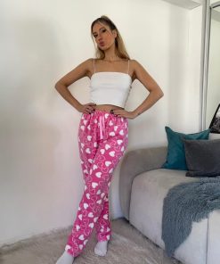 PANTALON POLAR - CORAZON ROSA - PANTALONES