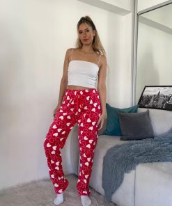 PANTALON POLAR - ROJO CORAZON - PANTALONES