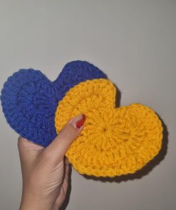 POSAVASOS - POSATAZAS - CON FORMA DE CORAZON - CROCHET
