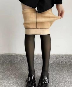 PANTYS EFECTO PIEL - CAN CAN - MEDIAS NEGRAS - CON PELUCHE