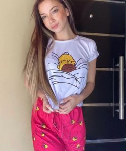 REMERA SUELTA- HOMERO SIMPSON - PIJAMAS LARGOS MANGAS CORTAS