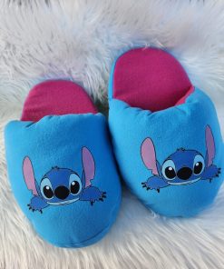 PANTUFLAS STITCH CUERPO - CELESTE Y ROSA