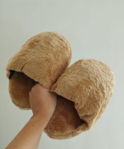 Alternative view of PANTUFLAS BEIGE - PELUCHE - PANTUFLONES