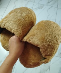 PANTUFLAS BEIGE - PELUCHE - PANTUFLONES