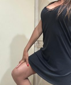 CAMISONES- PIJAMA- CAMISON PUNTILLA NEGRO NUEVO MODELO