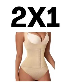 Alternative view of 2X1 BODYS CON DOBLE FAJA CON GANCHITOS REGULABLES - TIRA ANCHA