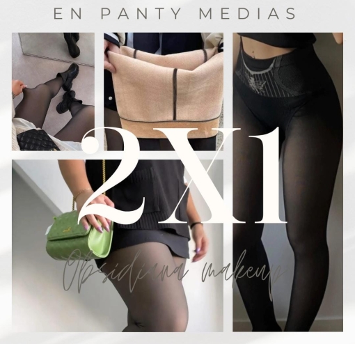 2X1 - PANTYS MEDIAS - MEDIAS DE PELUCHE CON FAJA