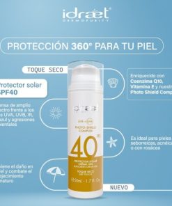PROTECTOR SOLAR TOQUE SECO SPF 40 - CREMA GEL - NUEVA VERSION IDRAET