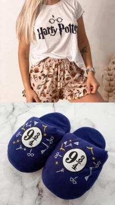 COMBO HARRY POTTER VERANO - PANTUFLAS + PIJAMA