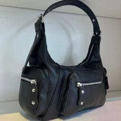 MINI BAGS - CARTERA OBSIDIANA - CARTERA CARGO NEGRA