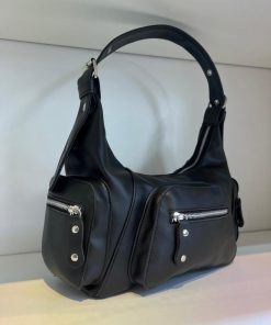 MINI BAGS - CARTERA OBSIDIANA - CARTERA CARGO NEGRA