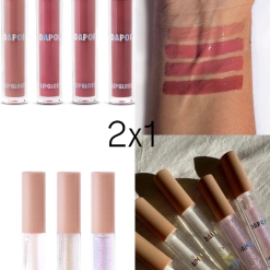 2X1 - LIP GLOSS -CON COLOR + BRILLO LABIAL TRANSPARENTE - DAPOP