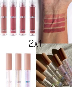 2X1 - LIP GLOSS -CON COLOR + BRILLO LABIAL TRANSPARENTE - DAPOP