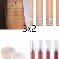 3X2 - BASICOS DAPOP - CORRECTOR + SOMBRA GLITTER + GLOSS CON COLOR