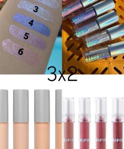 3X2 - GLOSS CON COLOR + SOMBRAS GLITTER + CORRECTOR DAPOP
