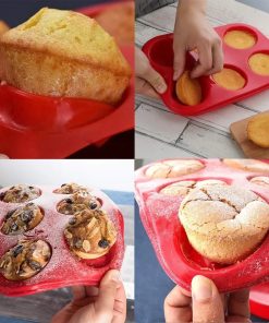 MOLDE DE SILICONA MUFFIN - 6 CUPCAKES