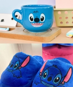 COMBO STITCH AZUL -  PANTUFLAS + TAZON