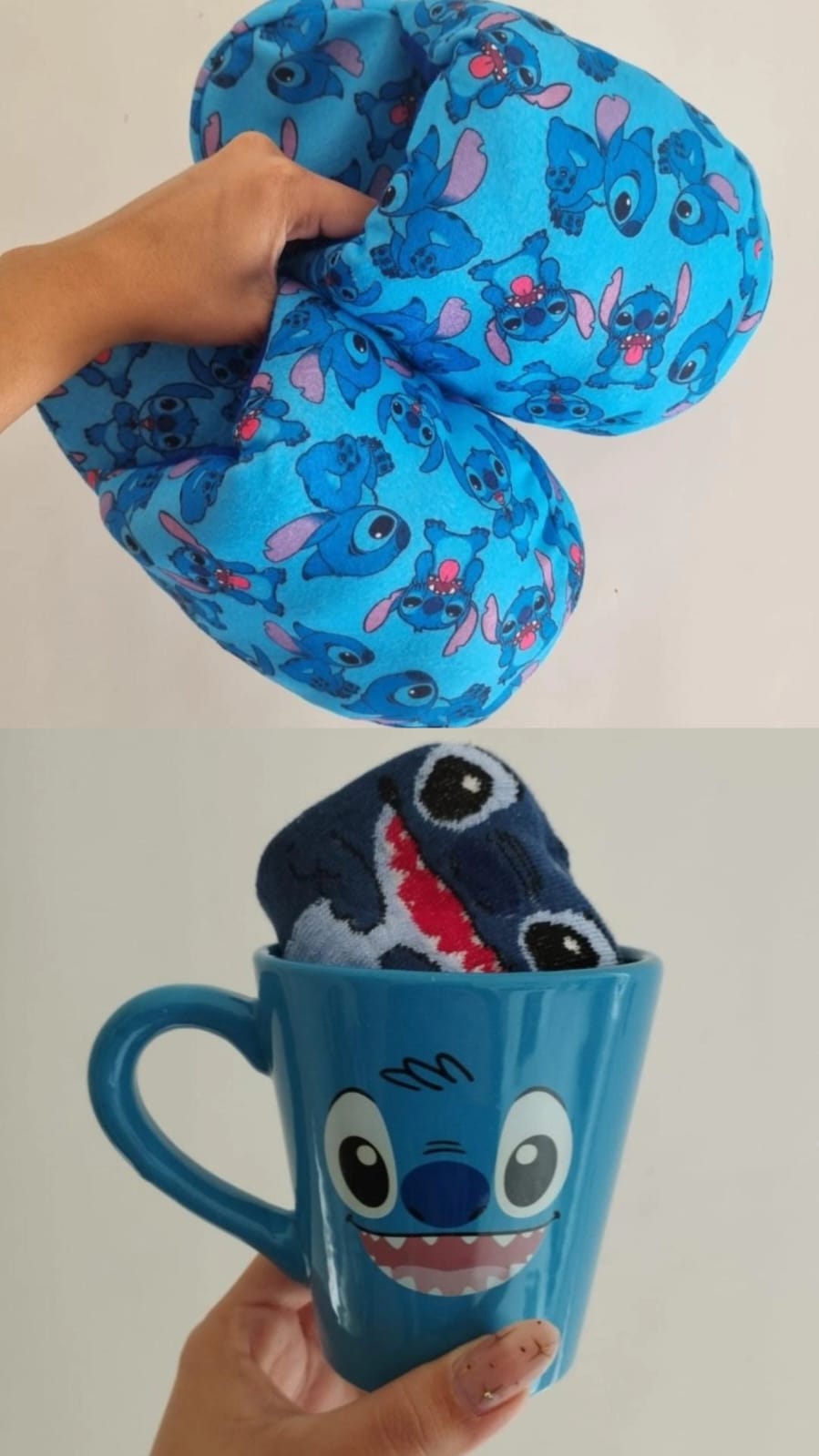 COMBO STITCH AZUL - PANTUFLAS + MEDIAS + TAZA