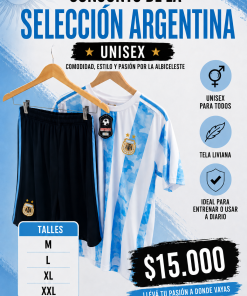 CONJUNTO CAMISETA + SHORT ARGENTINA - PROMO