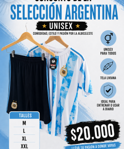 CONJUNTO CAMISETA + SHORT ARGENTINA - PROMO