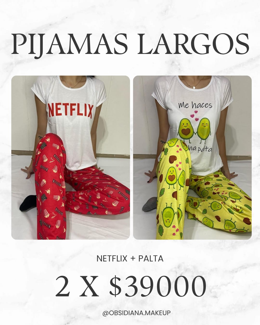 2×1 – PIJAMAS LARGOS SELECCIONADOS – PALTITA + NETFLIX