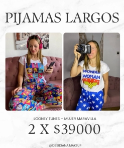 2×1 – PIJAMAS LARGOS SELECCIONADOS – LOONEY TUNES Y MUJER MAVARILLA