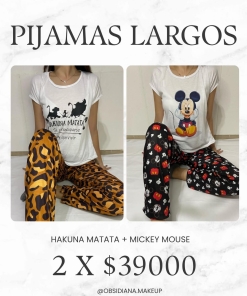 2×1 – PIJAMAS LARGOS SELECCIONADOS –MICKEY Y HAKUNA MATATA