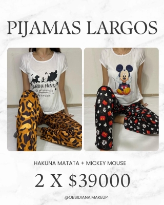 2×1 – PIJAMAS LARGOS SELECCIONADOS –MICKEY Y HAKUNA MATATA